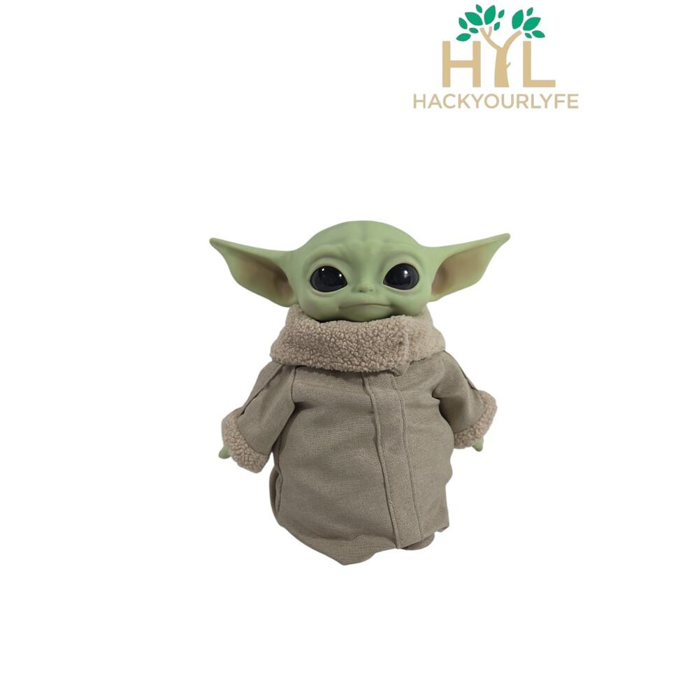 Star Wars Baby Yoda Grogu 11 Inch Plush Vinyl Head Bean Bag Bottom Used